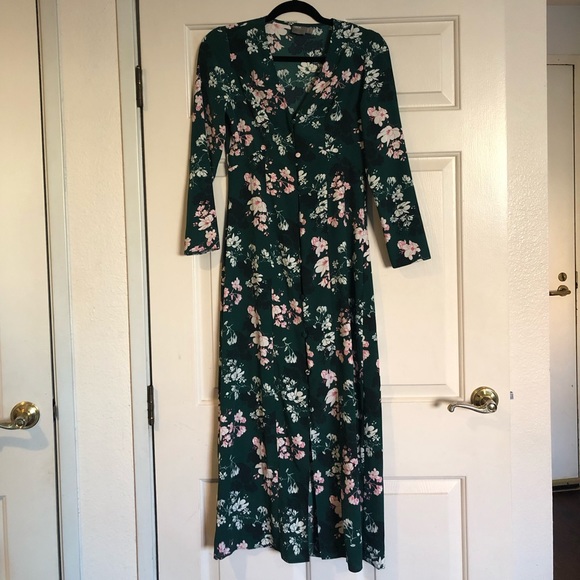 ASOS DESIGN button maxi dress in floral - Picture 5 of 5